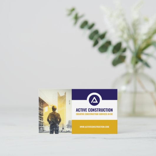 Carte De Visite Construction Services, Contractor, Builder  (Debout devant)