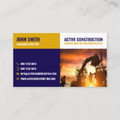 Carte De Visite Construction Services, Contractor, Builder (Dos)