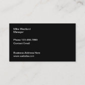 Carte De Visite Construction Silver Metallic Tone Look (Dos)