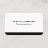 Carte De Visite Construction Simple (Dos)