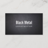 Carte De Visite Construction Simple Cuir foncé Texte gras (Devant)