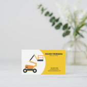 Carte De Visite Construction simple de plate-forme aérienne jaune (Debout devant)