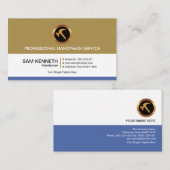 Carte De Visite Construction simple et élégante de colonnes rétro (Devant / Derrière)