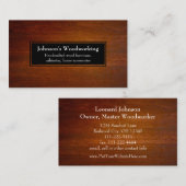 Carte De Visite Construction simple moderne en cerisier (Devant / Derrière)