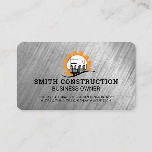 Carte De Visite Construction Site Build | General Contractor (Devant)