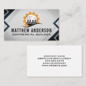 Carte De Visite Construction Site | Builder | Engineer (Devant / Derrière)