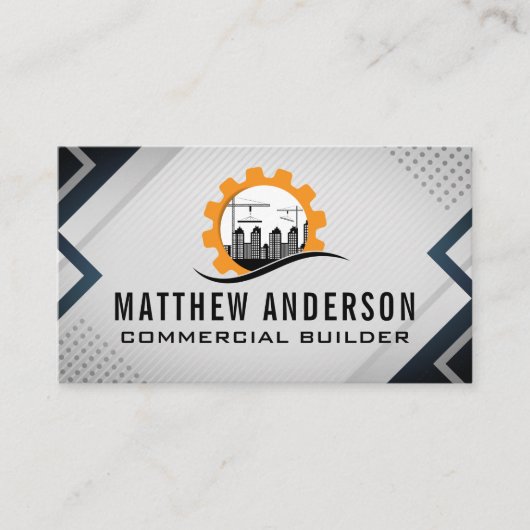Carte De Visite Construction Site | Builder | Engineer (Devant)