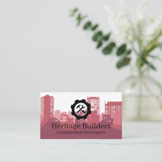 Carte De Visite Construction Site | Builders (Debout devant)