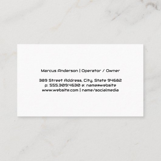 Carte De Visite Construction Site | General Contractor | Property (Dos)