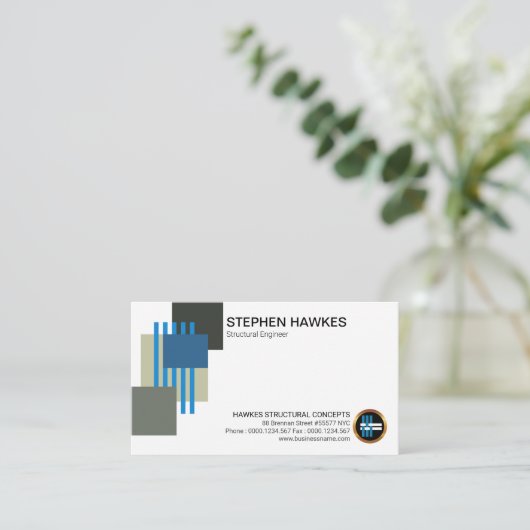 Carte De Visite Construction structurelle créative de Rebars de (Debout devant)