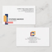 Carte De Visite Construction structurelle de colonnes de bloc (Devant / Derrière)