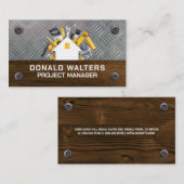 Carte De Visite Construction | Tôlerie | Bois | Vis (Devant / Derrière)