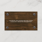 Carte De Visite Construction | Tôlerie | Bois | Vis (Dos)