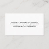 Carte De Visite Construction Tools | Home Builder (Dos)