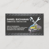 Carte De Visite Construction Tools | Work Truck (Devant)