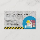 Carte De Visite Construction | Travailleur | Home Builder (Devant)