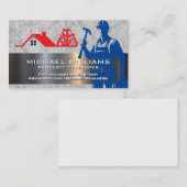 Carte De Visite Construction | Travailleur manuel | Rénovation de (Devant / Derrière)