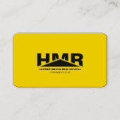 Carte De Visite Construction Triangle noir Jaune moderne (Devant)