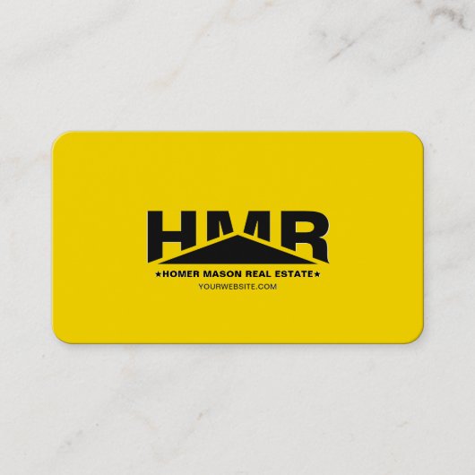 Carte De Visite Construction Triangle noir Jaune moderne (Devant)