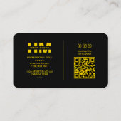 Carte De Visite Construction Triangle noir Jaune moderne (Dos)