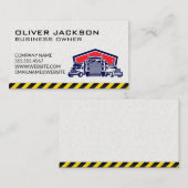 Carte De Visite Construction Trucks Illustration (Devant / Derrière)