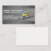 Carte De Visite Construction Vehicle | Big Rig Truck | Driver (Devant / Derrière)