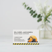 Carte De Visite Construction | Véhicule d'excavation (Debout devant)