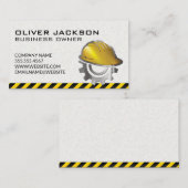 Carte De Visite Construction | Véhicule d'excavation | Logo du Cas (Devant / Derrière)