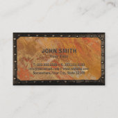 Carte De Visite Construction Vintage Monogramme Bronze Cuivre  (Dos)