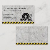 Carte De Visite Construction | Vis circulaire | Attention Concrète (Devant / Derrière)