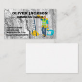 Carte De Visite Construction Worker | Builder Site (Devant / Derrière)