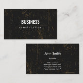 Carte De Visite Constructions foncées de Grunge Professionnel (Devant / Derrière)