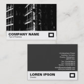 Carte De Visite Constuction à contraste élevé (Devant / Derrière)