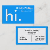 carte de visite consultant (Devant / Derrière)