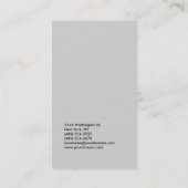 Carte De Visite Consultant à la mode simple en gris jaune clair (Dos)