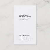 Carte De Visite Consultant à tendance blanche verticale (Devant)