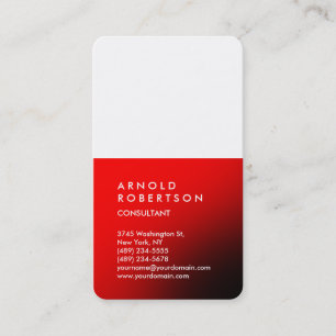 Carte De Visite Consultant à tendance rouge vertical