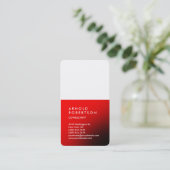 Carte De Visite Consultant à tendance rouge vertical (Debout devant)