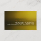 Carte de visite Consultant Abstrait Browny Jaune (Dos)