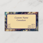 Carte De Visite Consultant Art Abstrait Moderne (Devant)