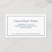 Carte de visite consultant Beautycounter (No QR) (Dos)