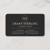 Carte De Visite Consultant Black Gold Professional (Devant)