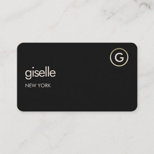 Carte De Visite Consultant Black Gold QR Code (Devant)