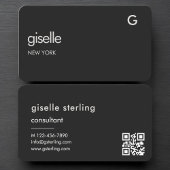 Carte De Visite Consultant Black QR Code