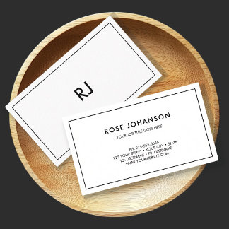 Carte De Visite Consultant blanc minimaliste professionnel