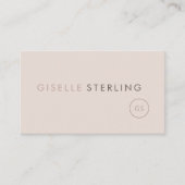 Carte De Visite Consultant Blush Pink Beige QR Code Luxe (Devant)