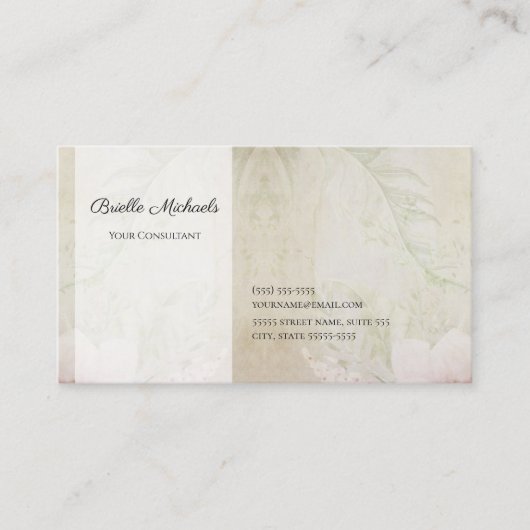 Carte De Visite Consultant Botanique Neutre (Devant)