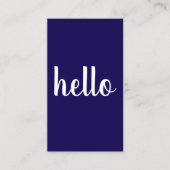 Carte De Visite Consultant Code QR Bleu Blanc Simple Moderne (Devant)