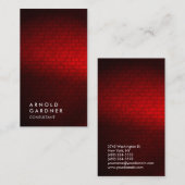 Carte De Visite Consultant créatif à la mode Mur rouge clair (Devant / Derrière)