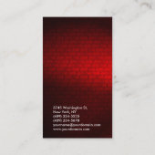 Carte De Visite Consultant créatif à la mode Mur rouge clair (Dos)